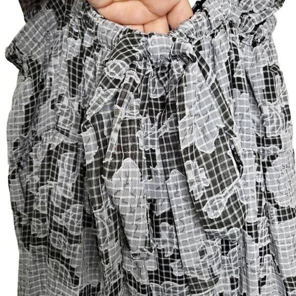 Crown & Ivy Tiered Ruffle Burnout Sleeveless Swing Mini Dress Size XL - Picture 9 of 11